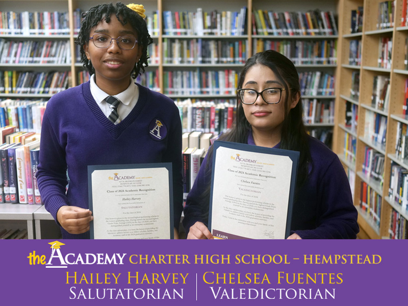 The Academy Charter High School - Hempstead Celebrates the 2024 Valedictorian & Salutatorian.