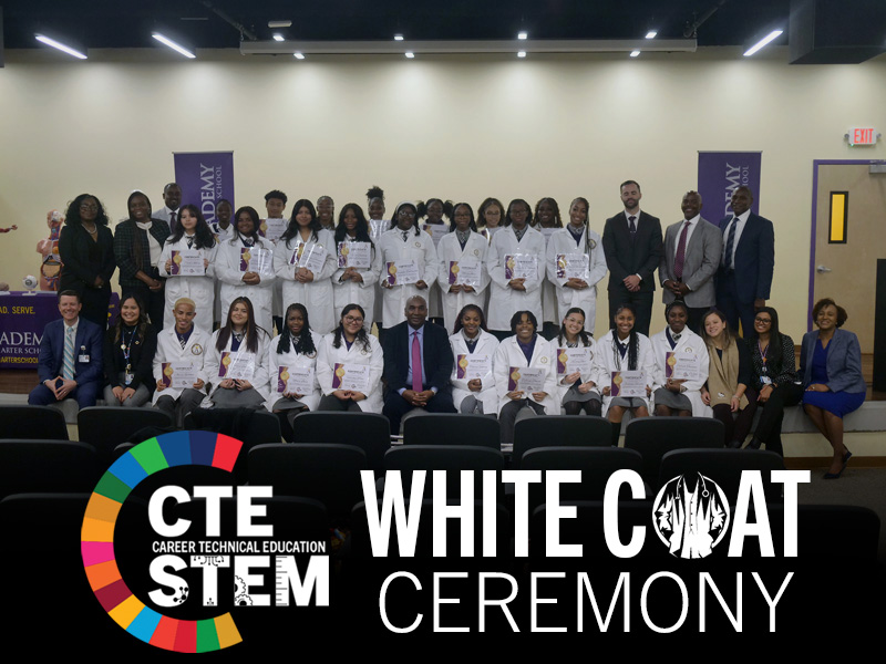 The Academy Charter Schools CTE Medical White Coat Ceremony